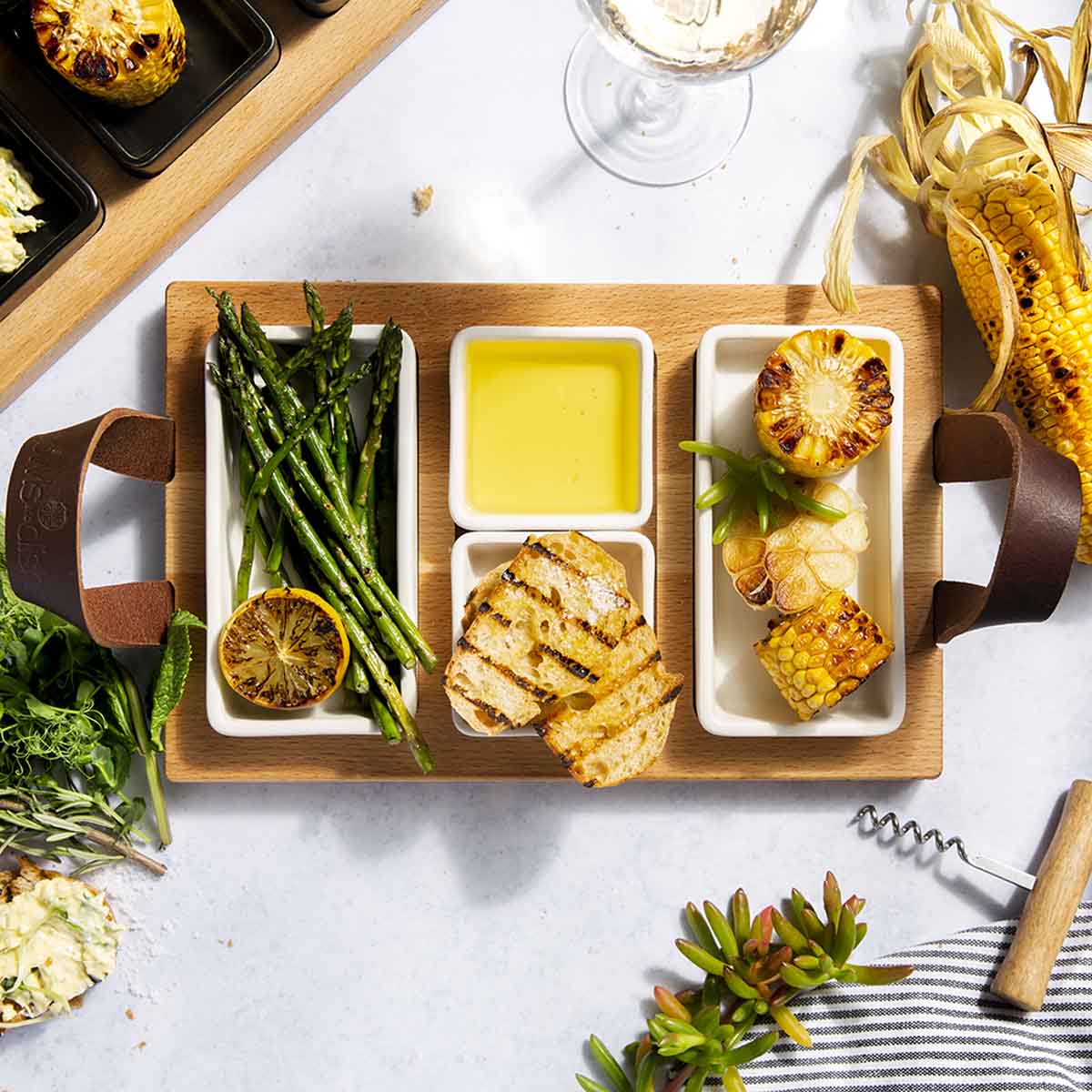 Borrel bakje langwerpig 15,4 x 7,6 x 3 cm - Set van 2