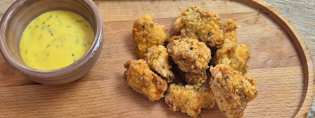 Krokante kipbites voor de borrelplank