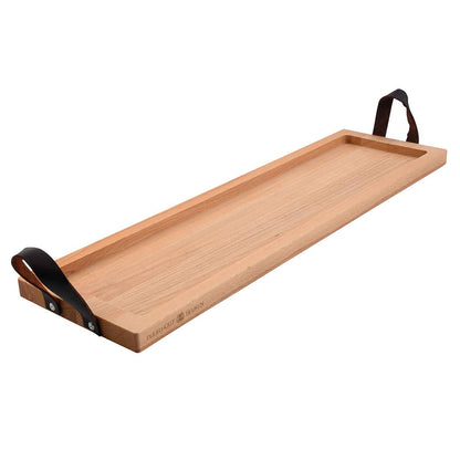 Puur Hout | Beuken Serveertray 1-vaks handgreep leer - 69 cm