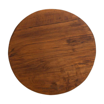 Pure Teak Wood Boomstam rond met 2 handgrepen Ø 30 x 4 cm