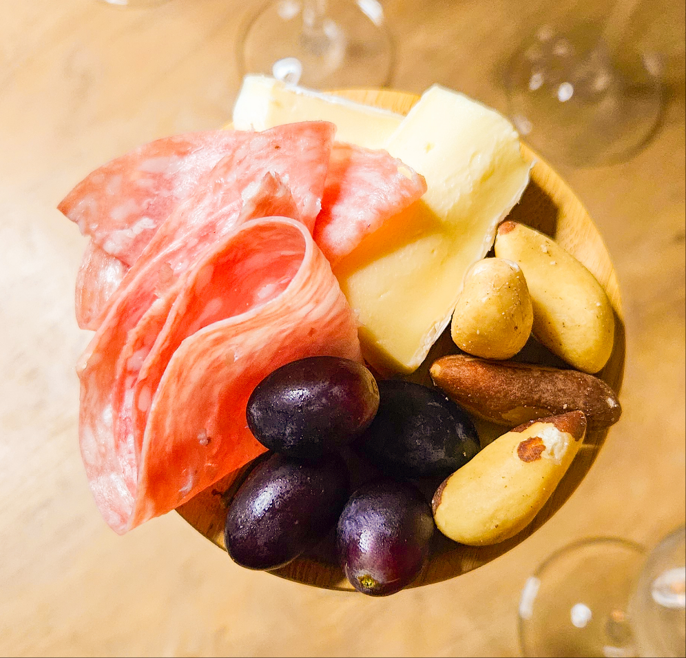 Mini borrelplank voor witte en rode wijn glazen - Set van 2 stuks