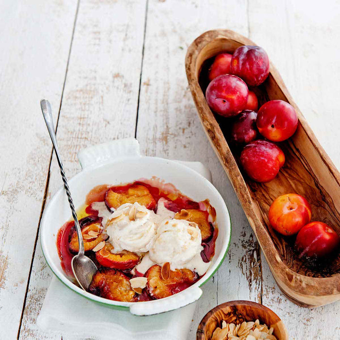 Olijfhouten broodmand ca. 35x10cm